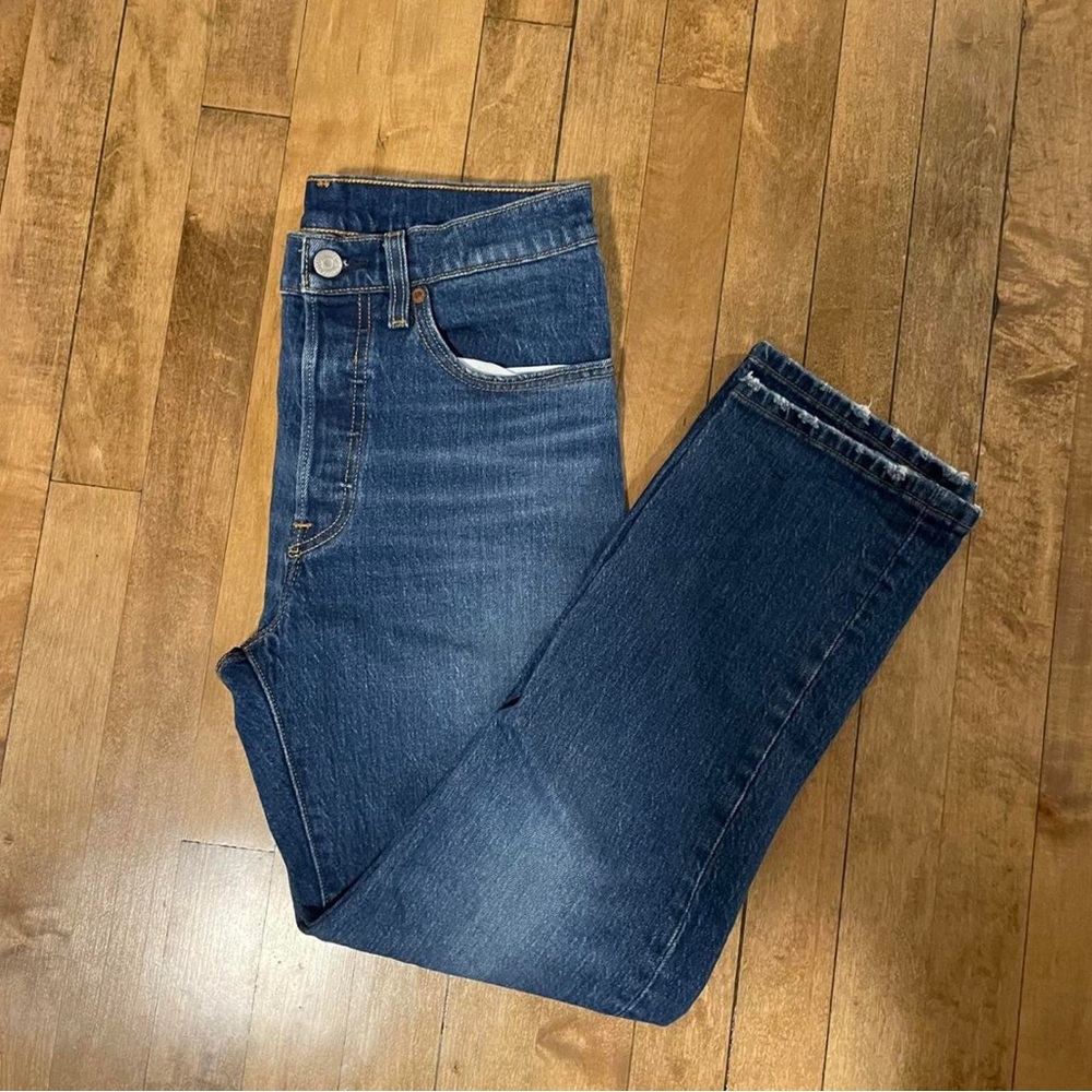 Levi’s 501 high waisted jeans dark wash